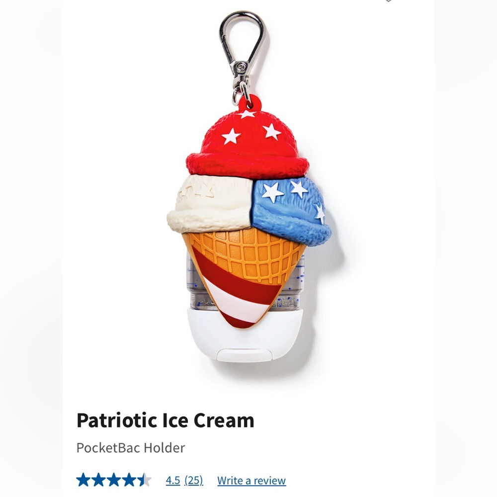 2-pc Set ❤️🤍💙 PATRIOTIC ICE CREAM PocketBac Holder + 1) PocketBac by B&BW, NWT
